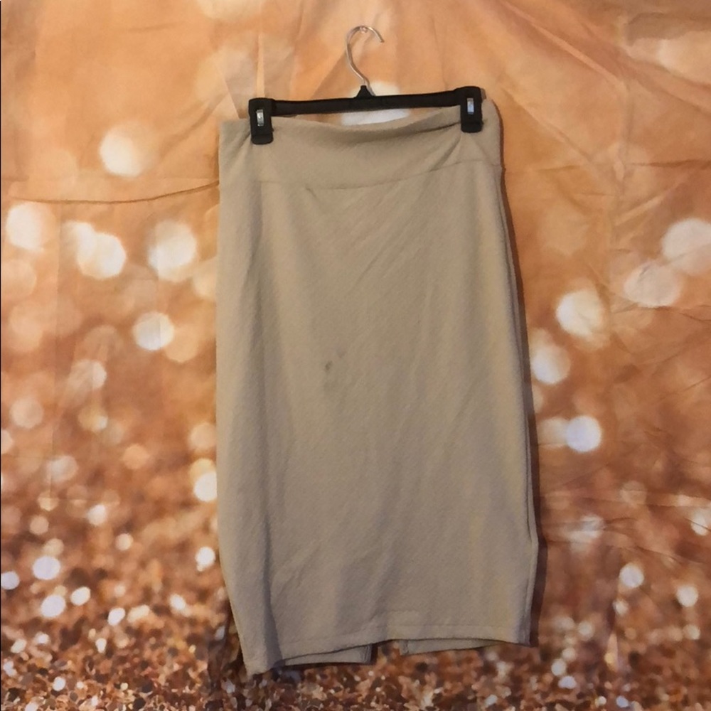 Tan Bebe midi skirt